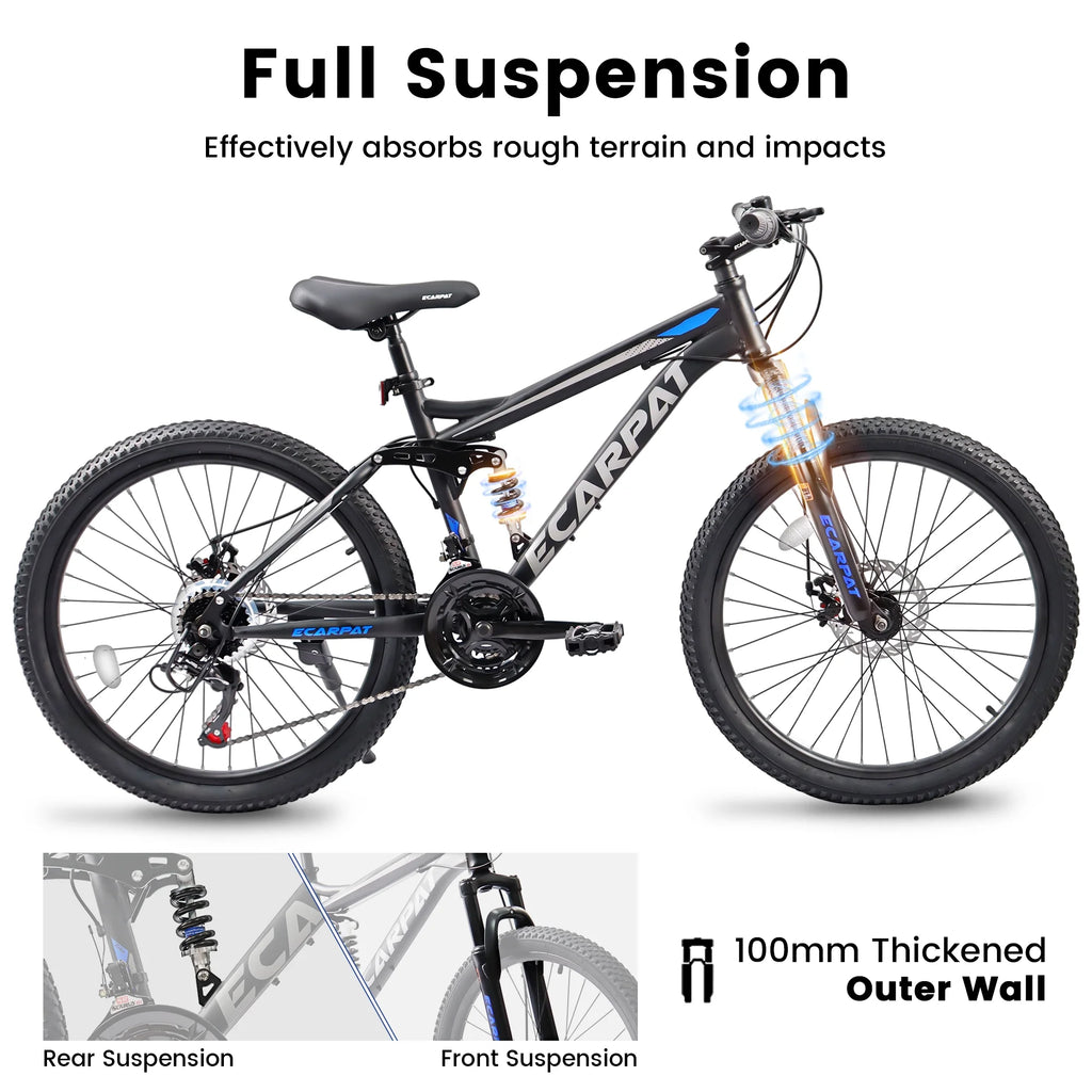 24 inch 21 Speeds High-Carbon Steel Mountain Bike C844