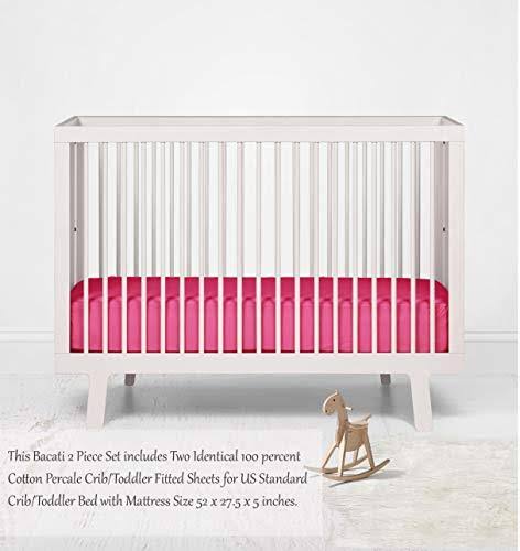 Pink Fuschia Crib Fitted Sheet G4055