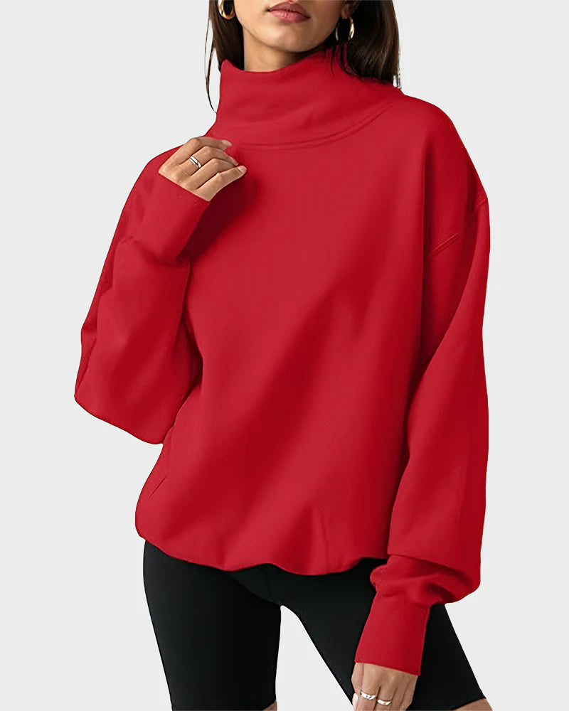 Oversized Turtleneck Sweatshirt Z416