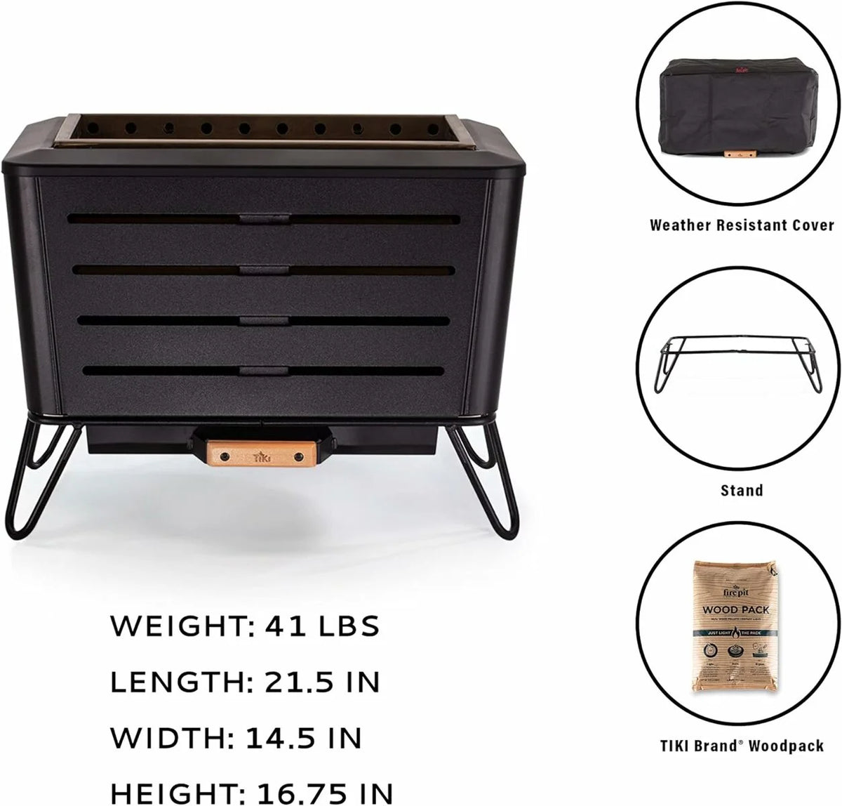 21.5 Inch Smokeless Metal Fire Pit C60039
