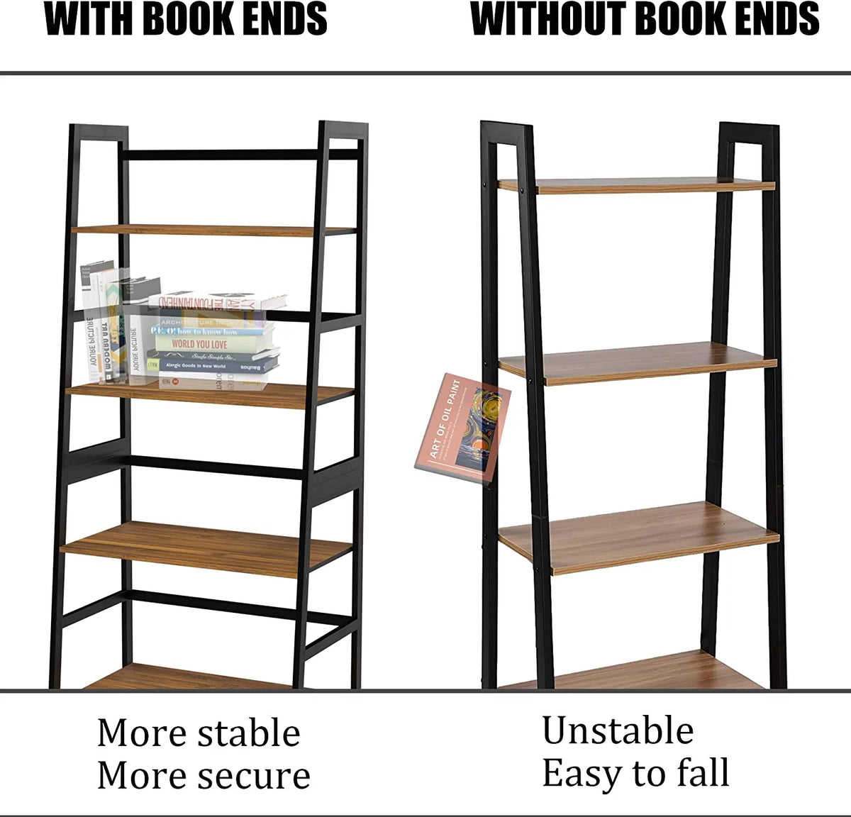 4 Tier Brown Bookshelf Z47457