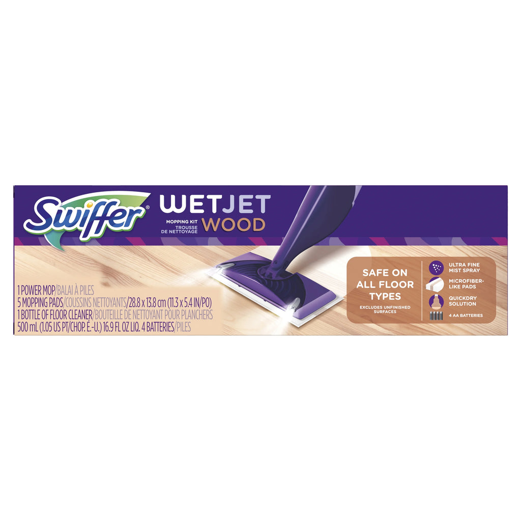 Wood Mop Starter Kit (1 Mop, 5 Pads, 1 Floor Cleaning Solution) E9882