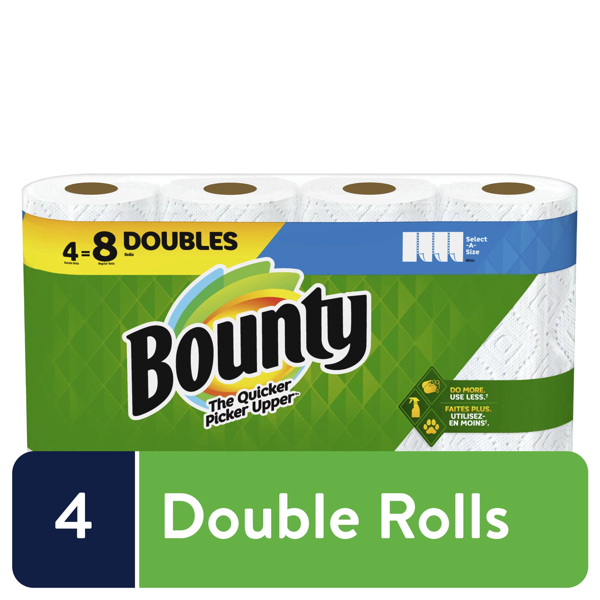 White 2-Ply Paper Towel 4 Double Rolls I3253