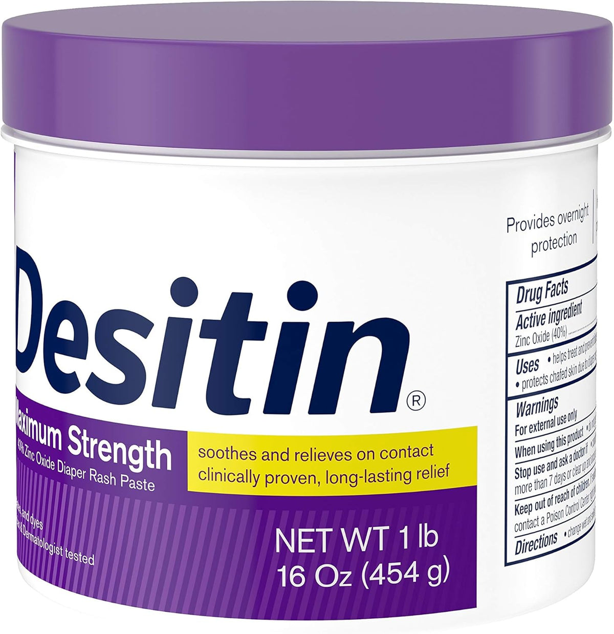 16 oz Maximum Strength Baby Diaper Rash Cream with 40% Zinc Oxide W331