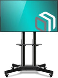 Mobile TV Stand for 40 to 65 Inch TV with Wheels Shelves N8725