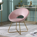 Pink Velvet Upholstered Accent Chair Y3906