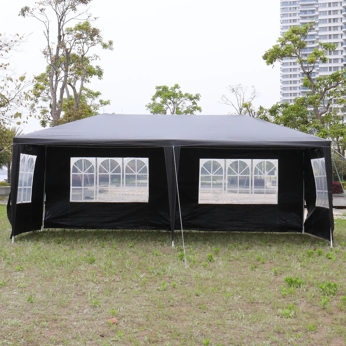 Black Waterproof Party Tent with 6 Removable Sidewalls K138