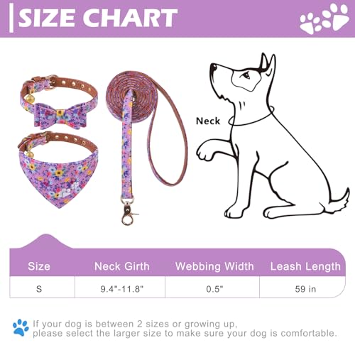 Blue Plaid Dog Collar and Leash Set Q5072