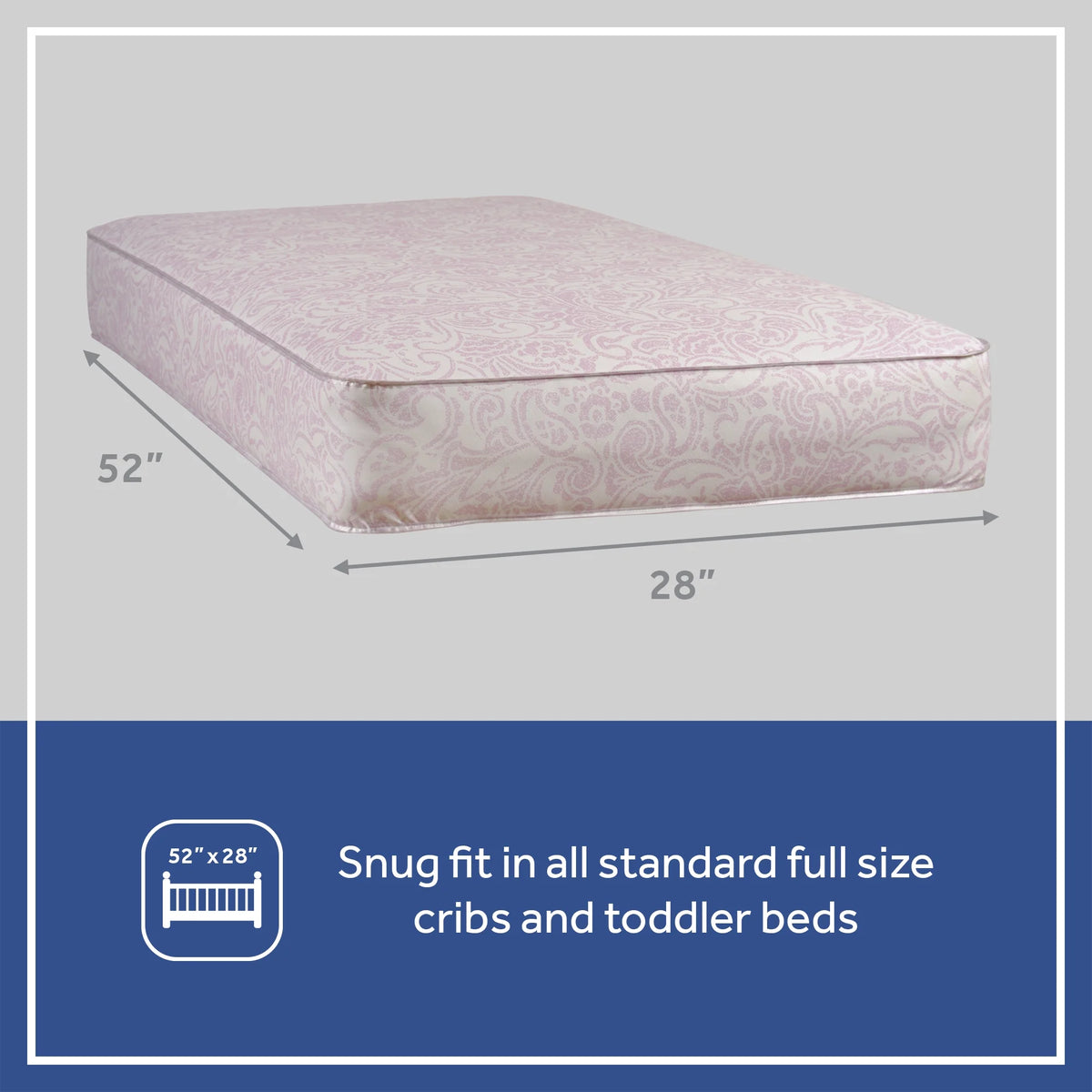 Pink 150 Coil Baby Crib & Toddler Mattress P174582