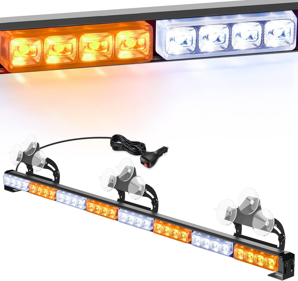 35Inch 32LED Traffic Advisor Strobe Light Bar with Cigar Lighter I241