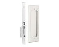 Satin Nickel Rectangular Pocket Door Mortise Set F10134