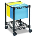 Compact Mobile File Cart Black U6140