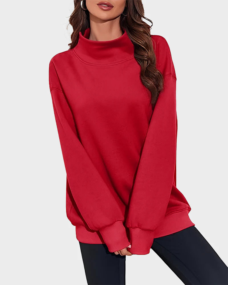 Oversized Turtleneck Sweatshirt Z416