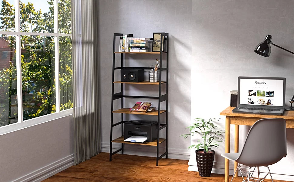 4 Tier Brown Bookshelf Z47457