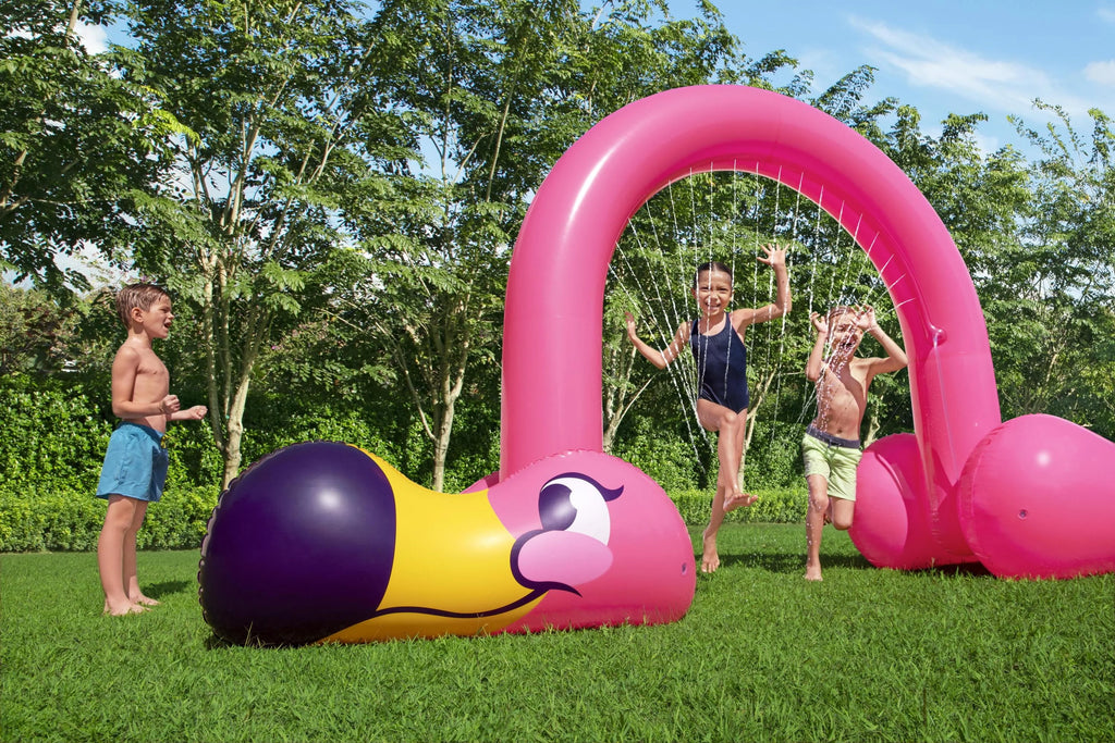 Pink Flamingo Inflatable Sprinkler Arch U47299