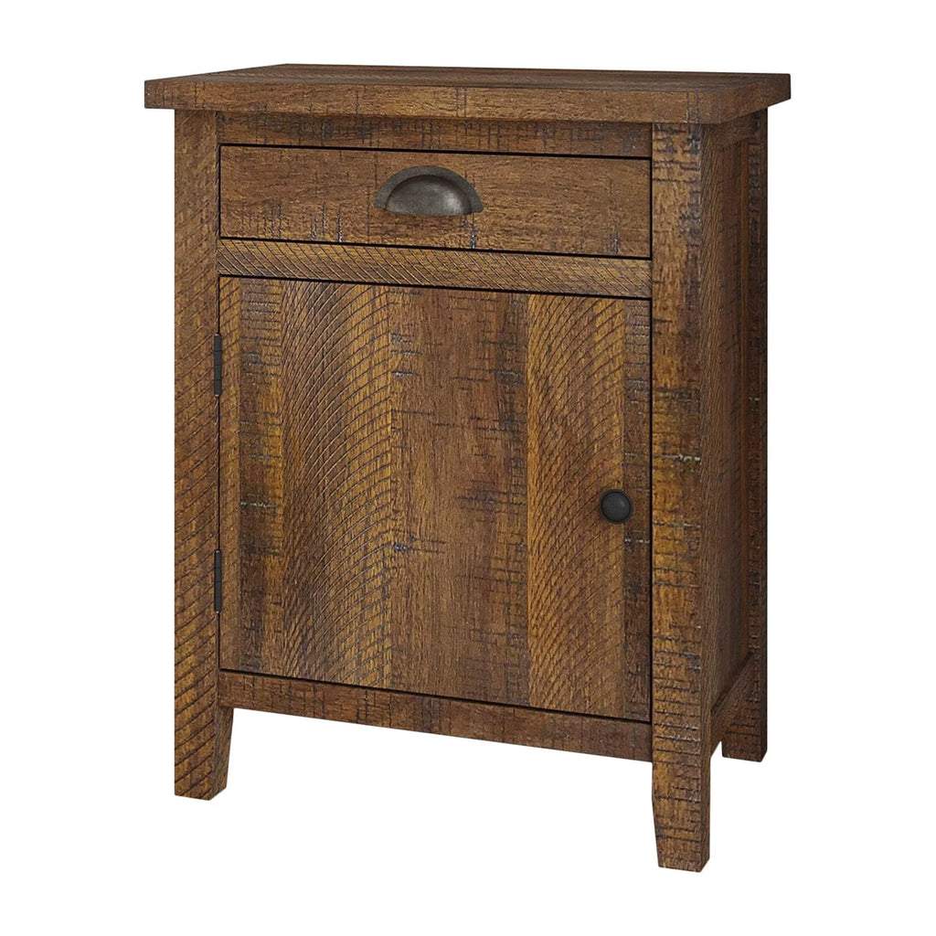 Natural Wood Drawer Nightstand N64499