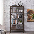 5-Tier Industrial Bookshelf with Metal Frame Y7610