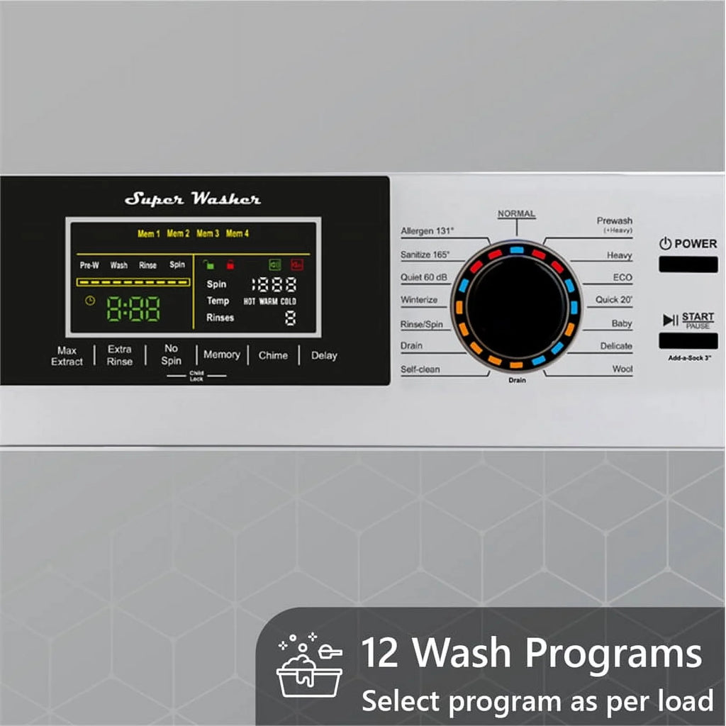 110V 18lbs Washer and Vented 3.5cf Dryer N8025