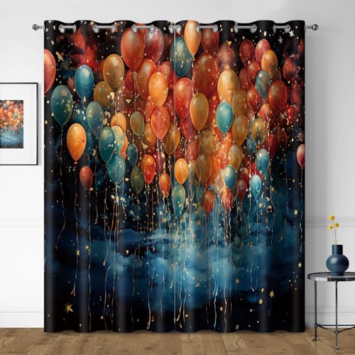 Boho Floral Blackout Curtains 2 Panel Set 52" x 84" U92058