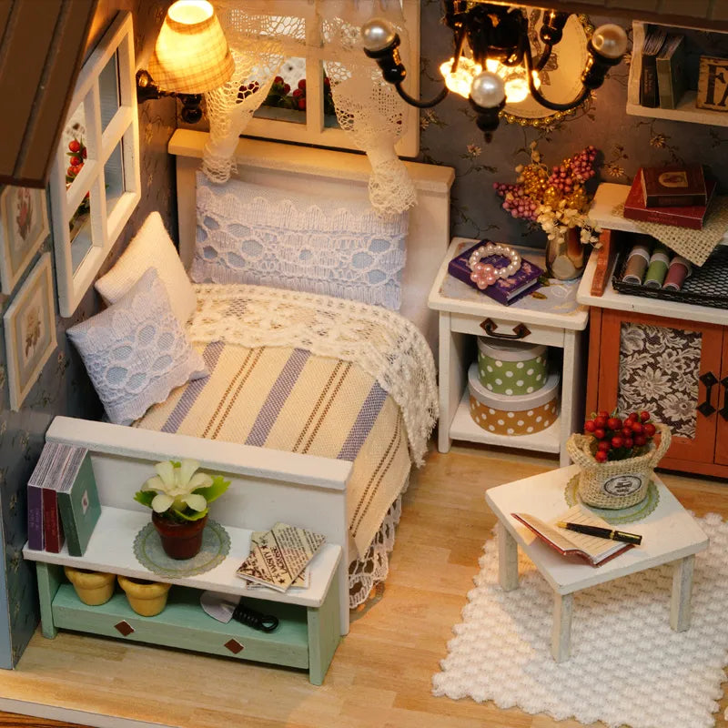 Doll House DIY Miniature Dollhouse Toy Furnitures Z5802