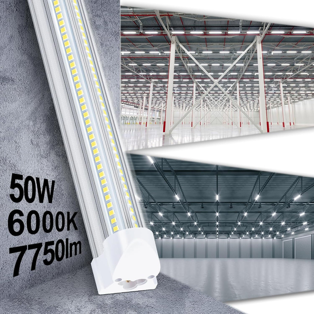 10 Pack 4FT 50W 7750Lumen 6000K LED Light Fixture Y2876