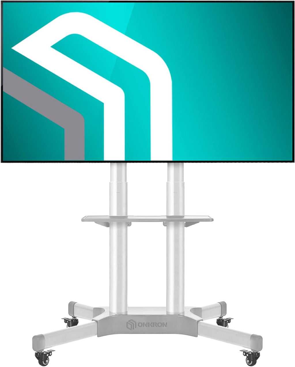 Mobile TV Stand for 40 to 65 Inch TV with Wheels Shelves N8725