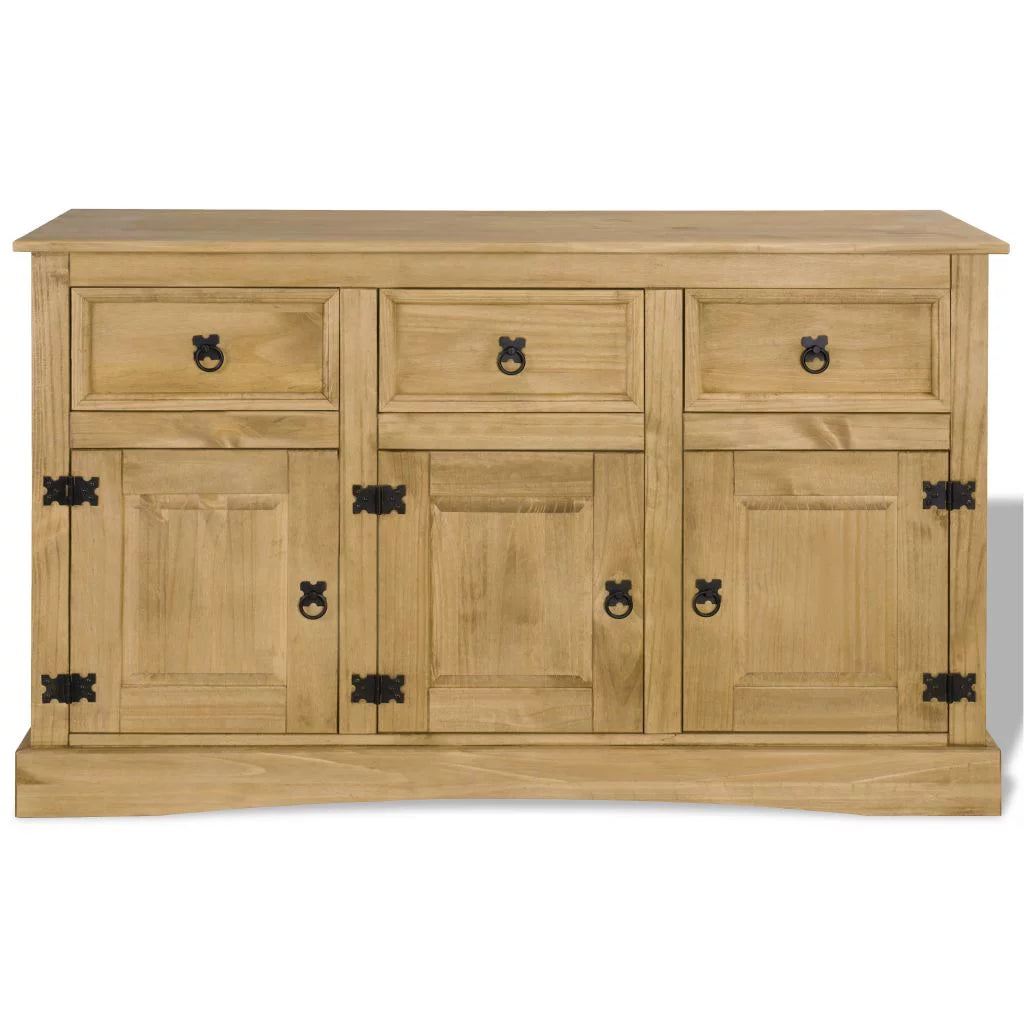 Solid Mexican Pinewood Sideboard 52"x16.9"x30.7" N1927