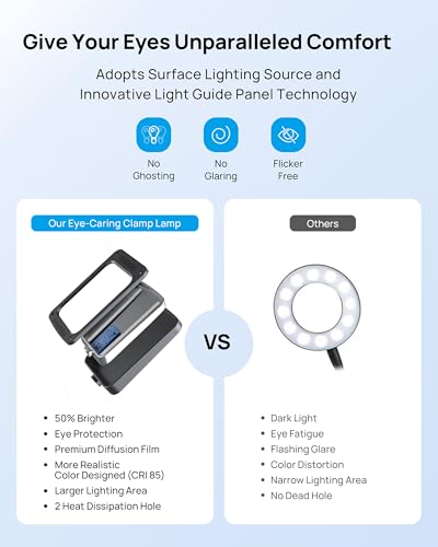 LED Desk Lamp with Clamp, 3-Level Dimmable, Flexible Gooseneck J137521