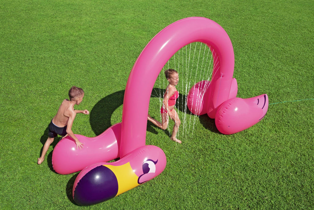 Pink Flamingo Inflatable Sprinkler Arch U47299