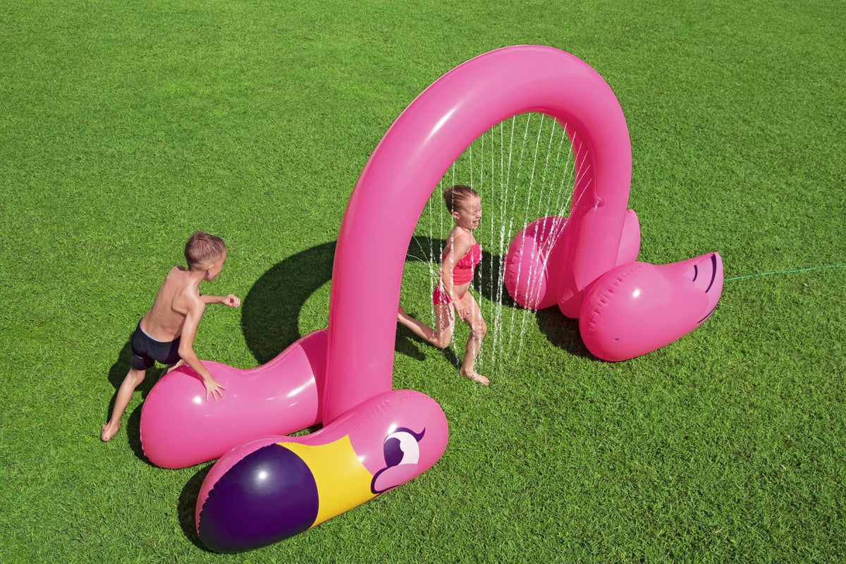 Pink Flamingo Inflatable Sprinkler Arch U47299