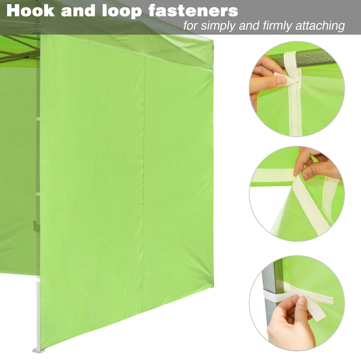 10x20Ft Pop up Canopy Top Kit with 4 Privacy Sidewalls F792