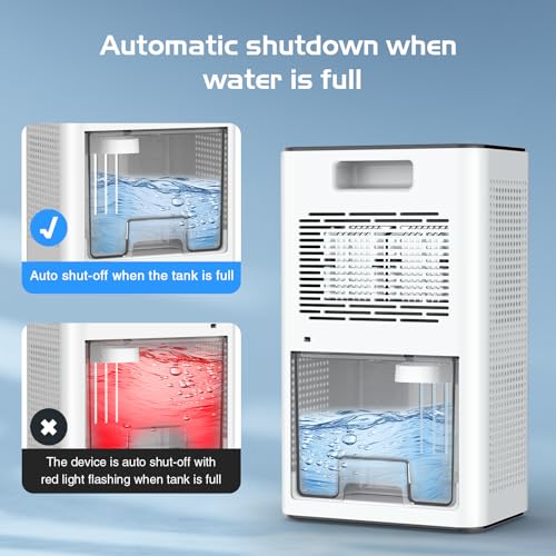 850 Sq.Ft 86OZ Water Tank Dehumidifier with Timer Auto Shut Off N17769