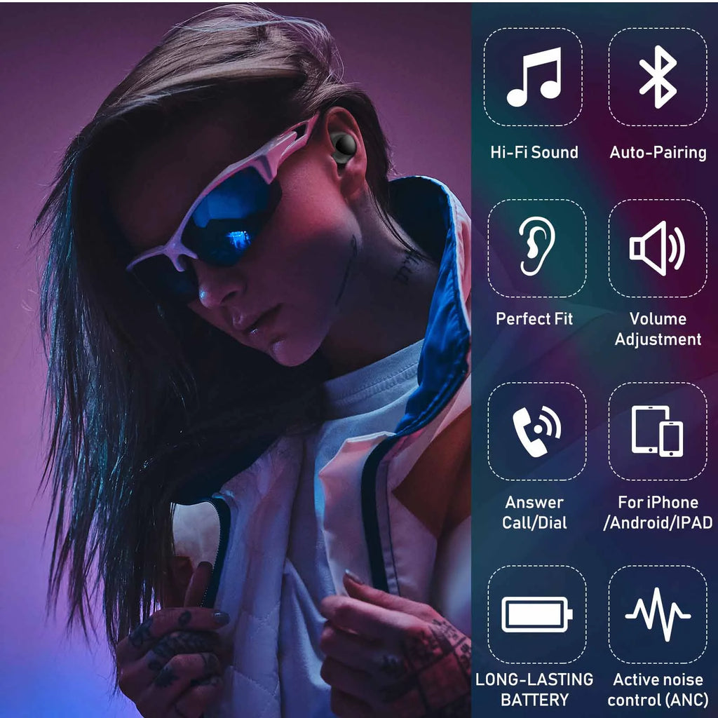 Black True Bluetooth Wireless Earbuds with Active Noise Cancelling X75621