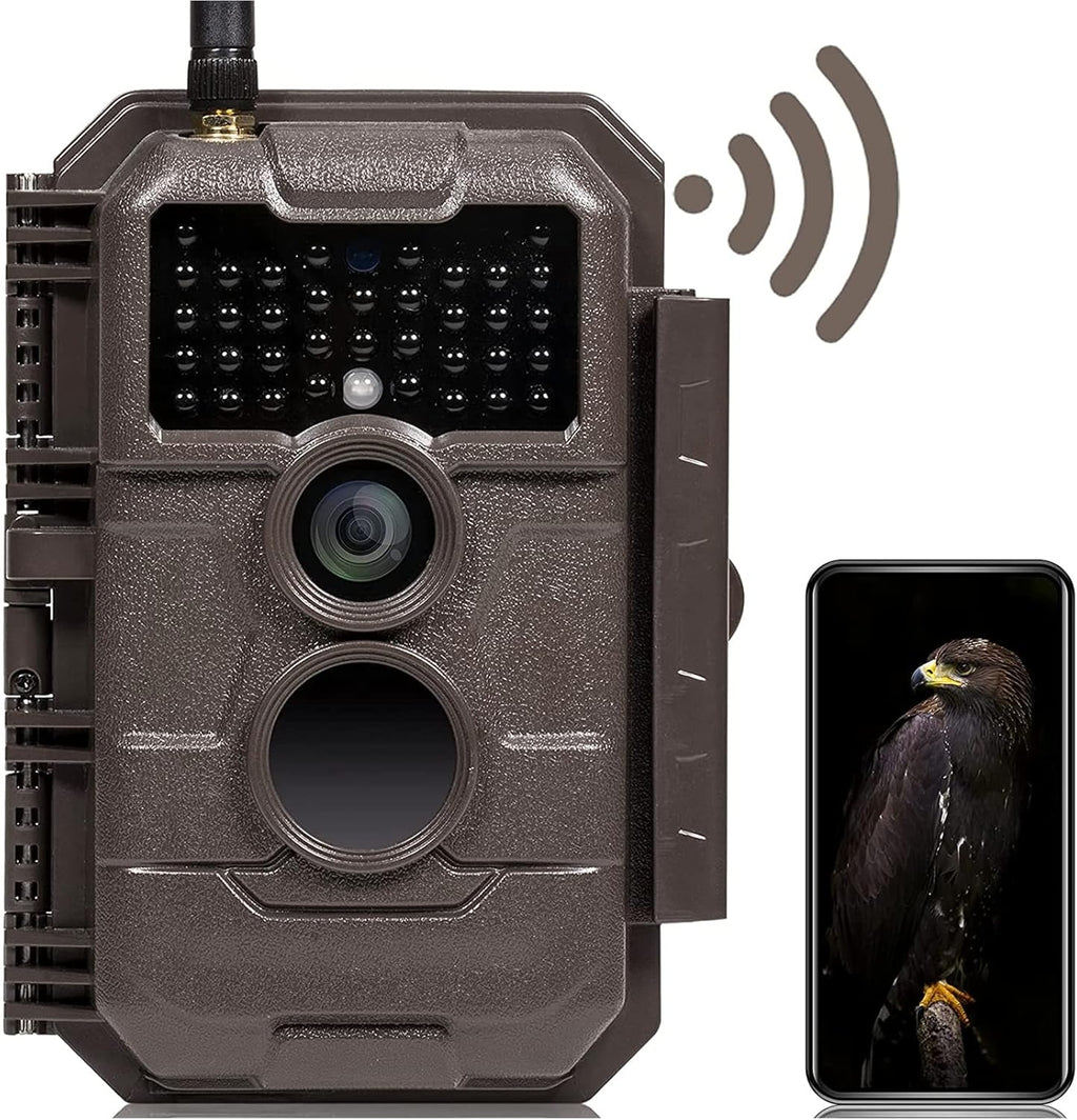 Camo Trail Camera with WiFi Bluetooth 24MP 1296P No Glow Night Vision Motion Activated Waterproof F6821