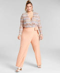 Plus Size Asymmetrical Wrap Pants U181