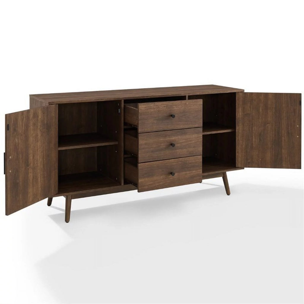 Wooden Mid-Century Modern Sideboard in Brown S2668