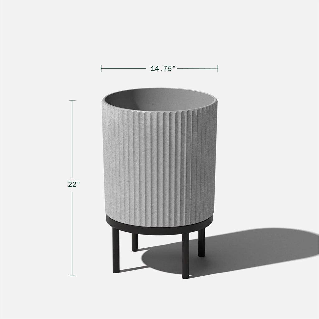 16" Plastic-Stone Planter with Stand B383