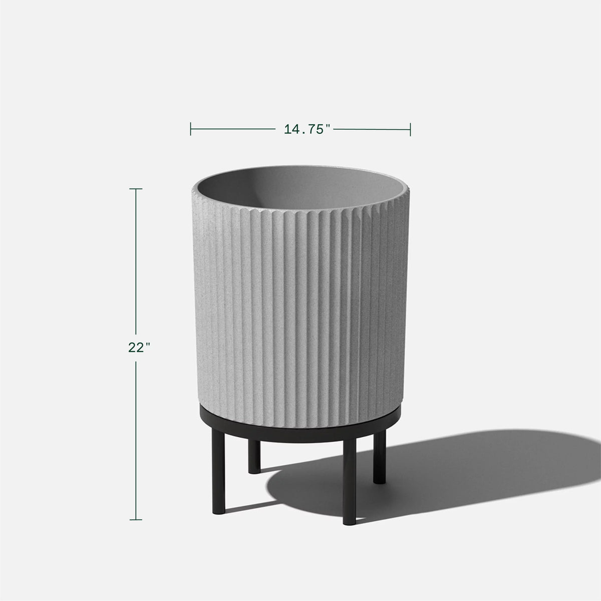 16" Plastic-Stone Planter with Stand B383