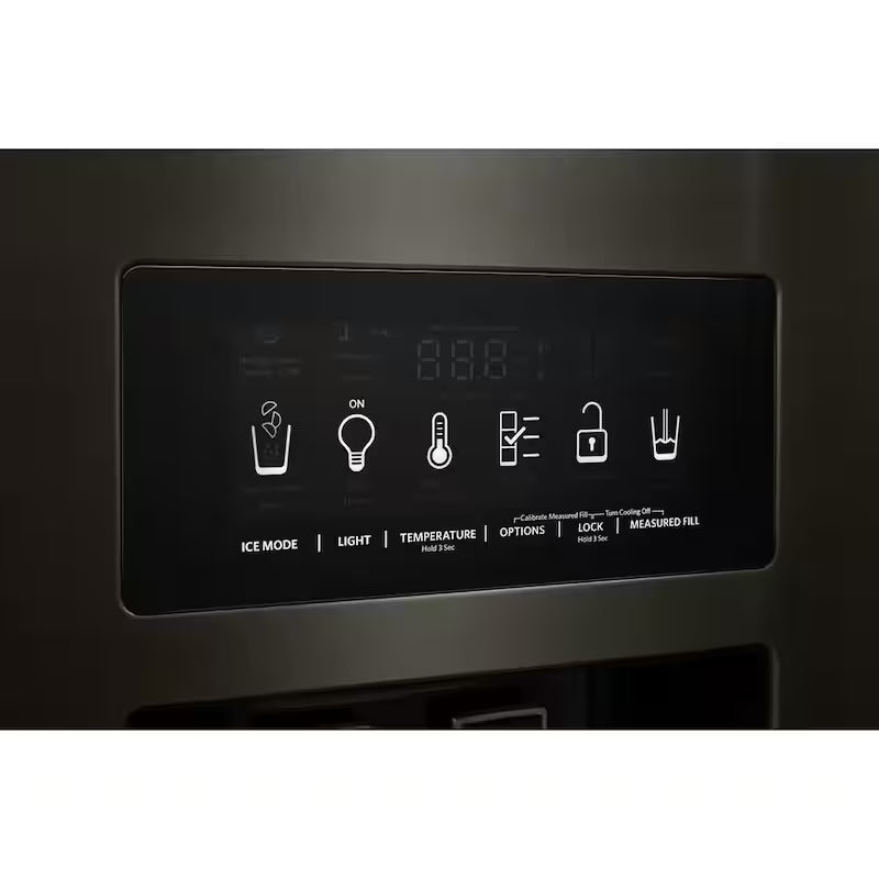 Black Stainless Steel Counter Depth Side by Side Refrigerator S3028