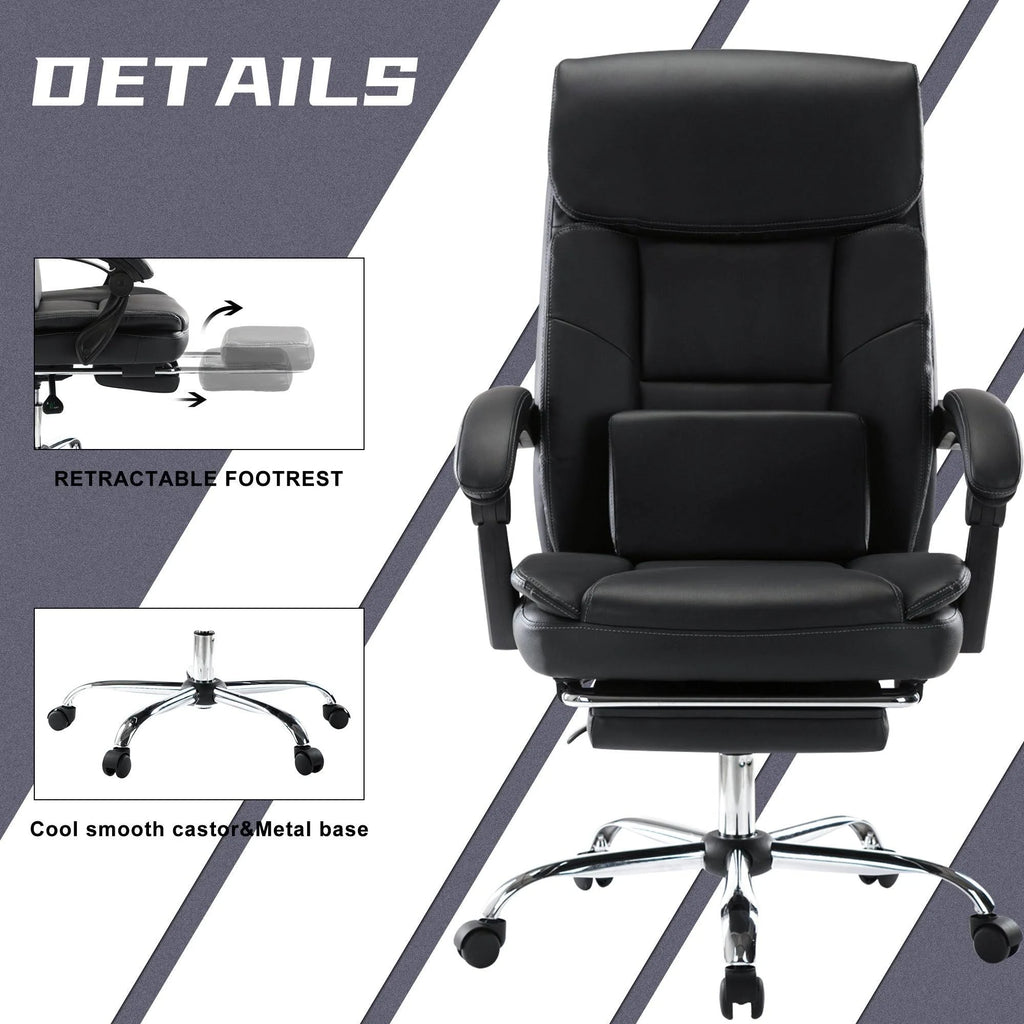 Brown Executive Office Chair with Footrest K8151