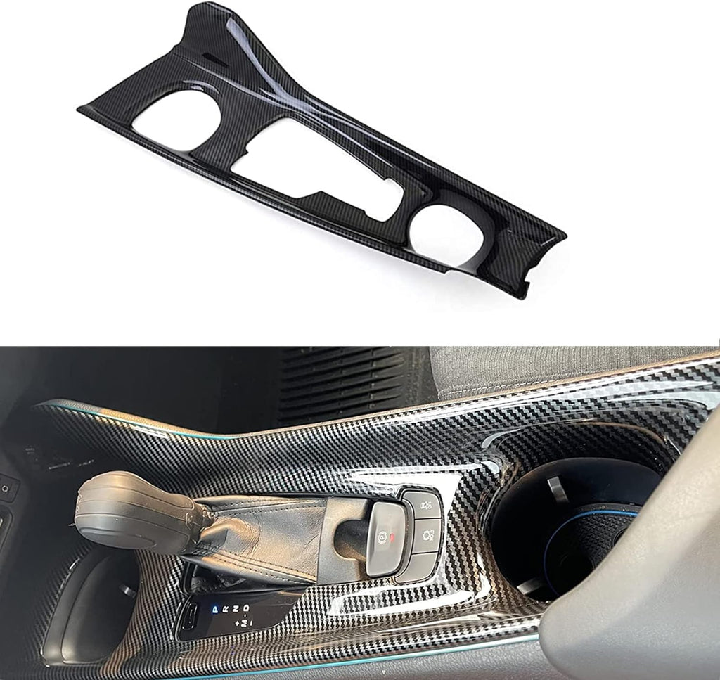 ABS Carbon Fiber Center Console Gear Shift Panel Trim Pack of 2 W2070