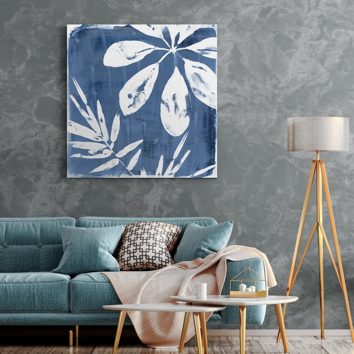 Tropical Indigo Gallery Wrapped Canvas 10x10 H33204