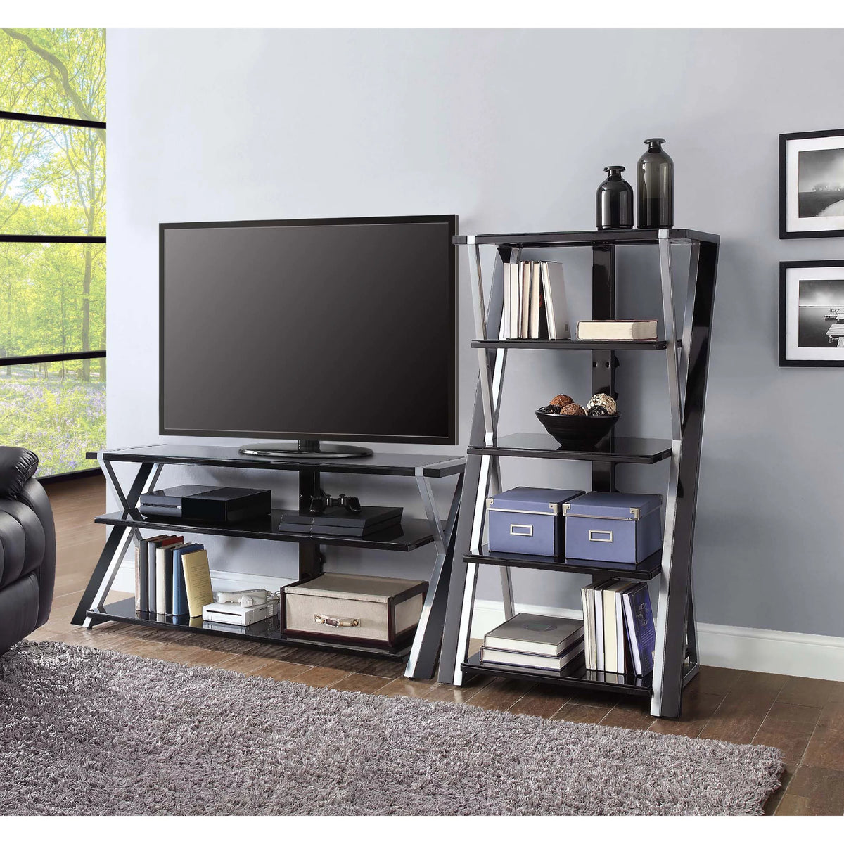 Black 3-in-1 Television Stand A5673