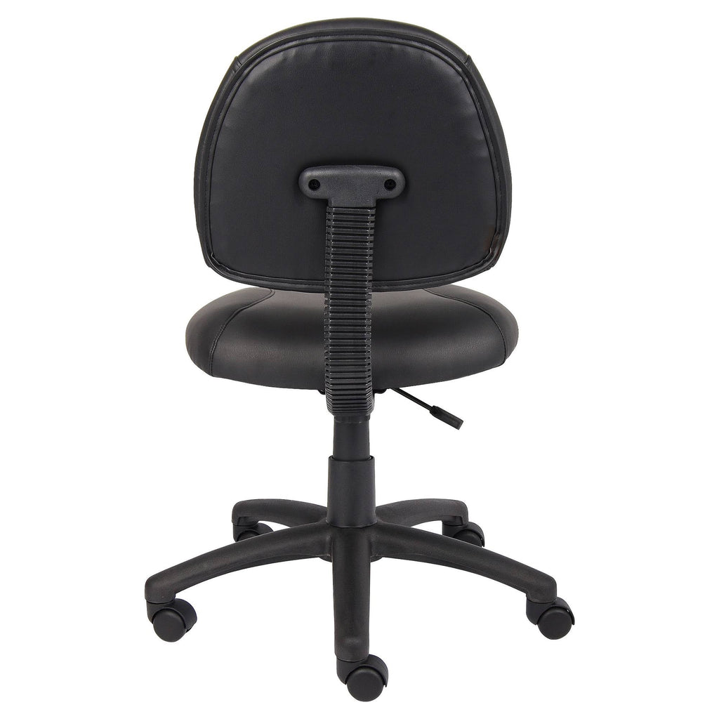 Black Leather Task Chair D324
