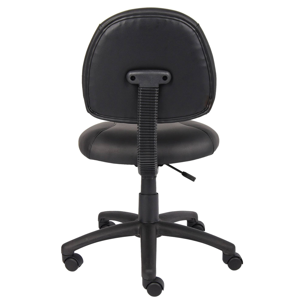 Black Leather Task Chair D324