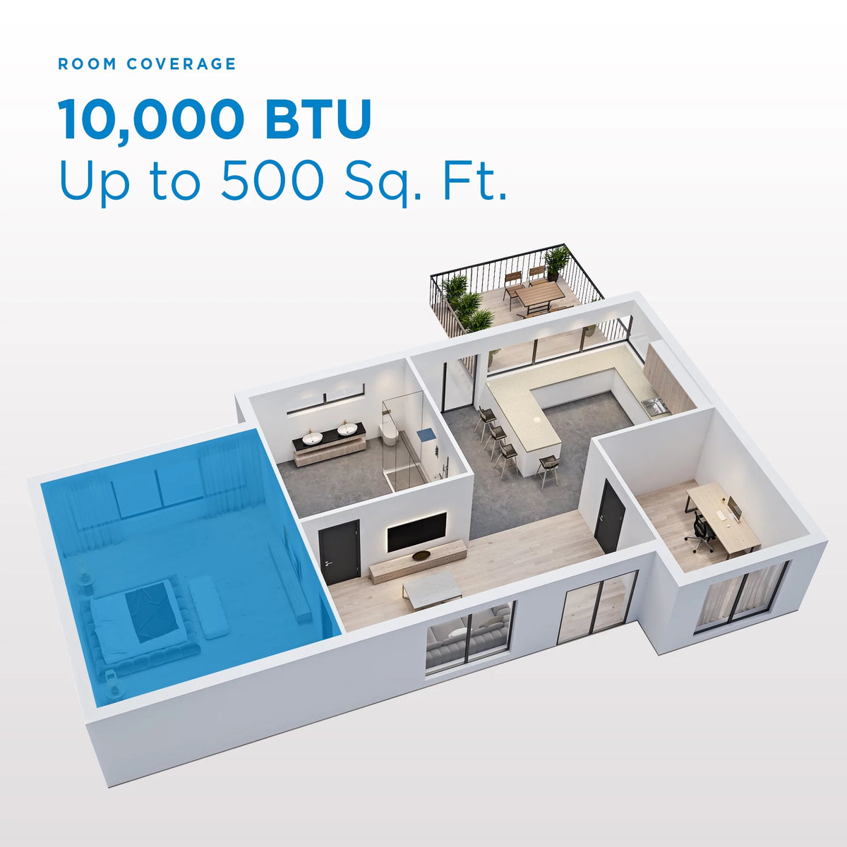 10,000 BTU Portable Air Conditioner with Remote B6852