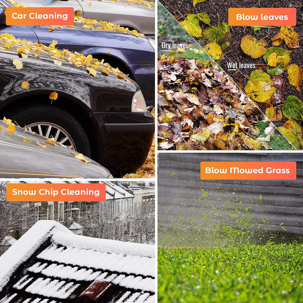 Cordless Leaf Blower with 4.0Ah Battery & Charger 21V E633