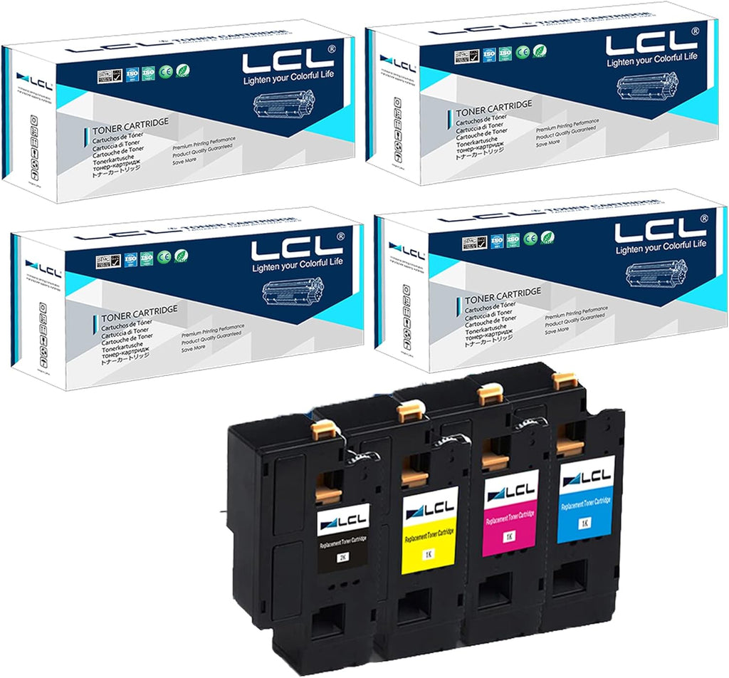 Remanufactured Toner Cartridge Replacement 4-Pack Black Cyan Magenta Yellow I3723