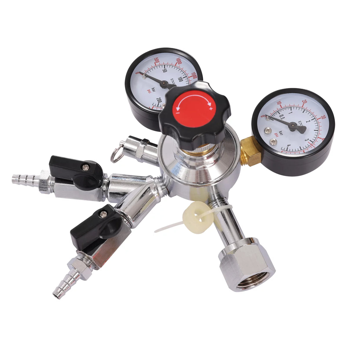 Stainless Steel Double Tap Beer Conversion Kit with Dual Gauge Regulator E82420