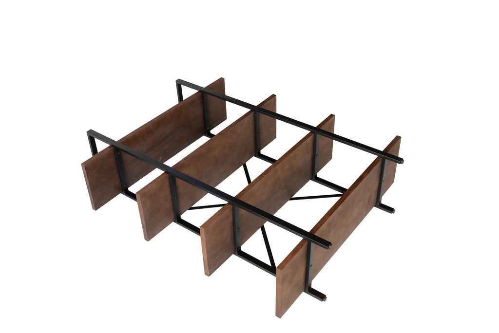 Walnut Brown 4 Shelf Etagere Bookcase A380